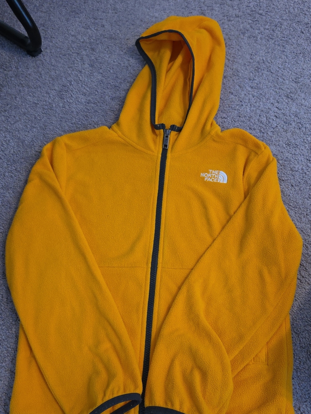 The North Face Boy’s Yellow Hooded Fleece Jacket Size 10